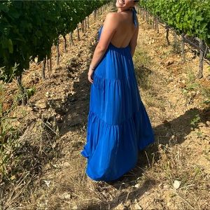 Blue maxi dress from Mango